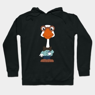 The smart goose with glasses Hoodie